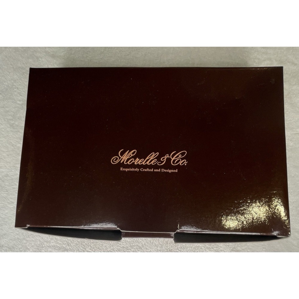 Morelle & Co Black Travel‎ Jewelry Case Genuine Leather Organizer Fold Out Tri - Picture 4 of 5
